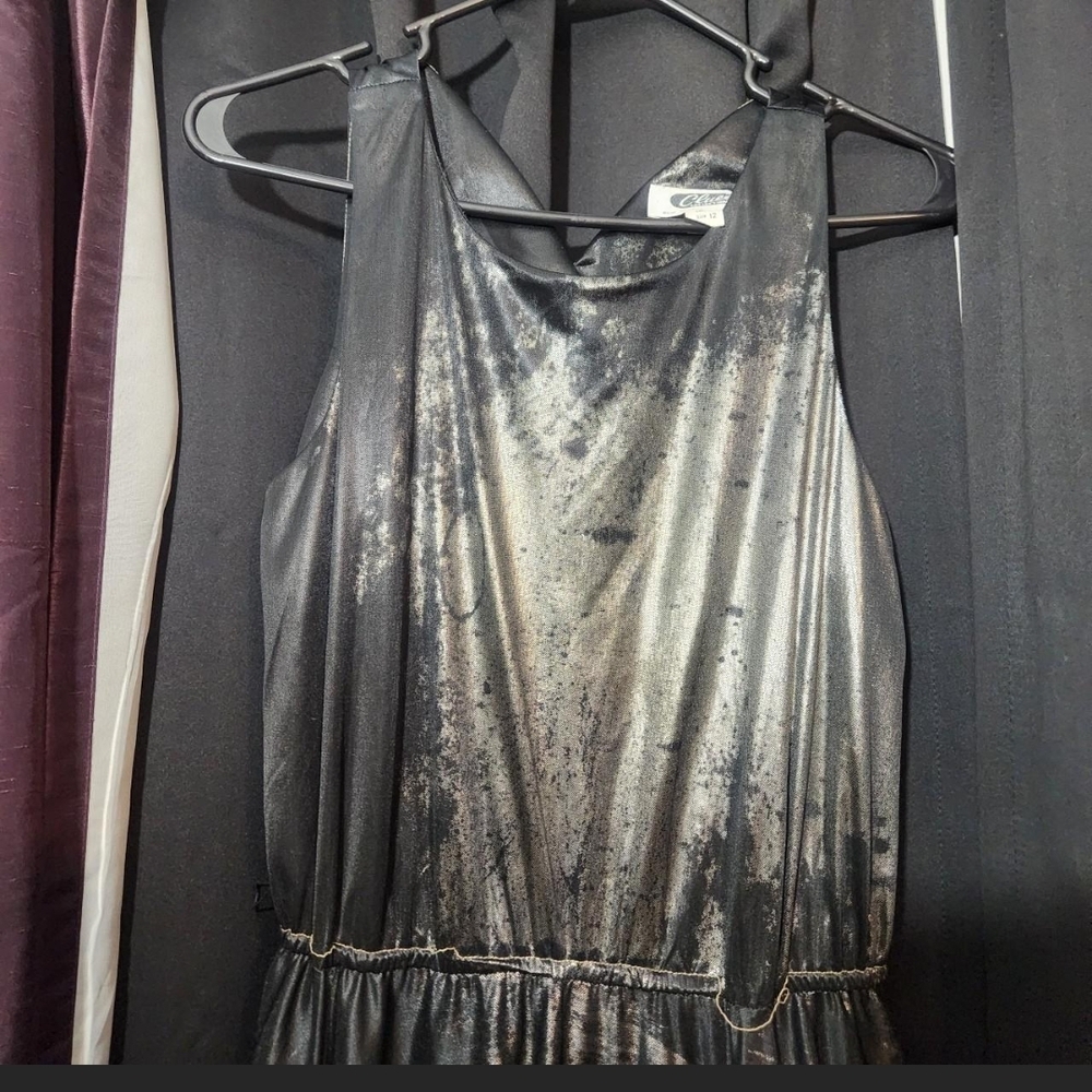 Metallic Black and Silver Dress -Clues Collections (New York Paris) Sz 12 Dress